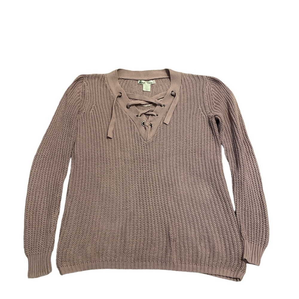 Kaisely pink oversized tie up sweater size XS